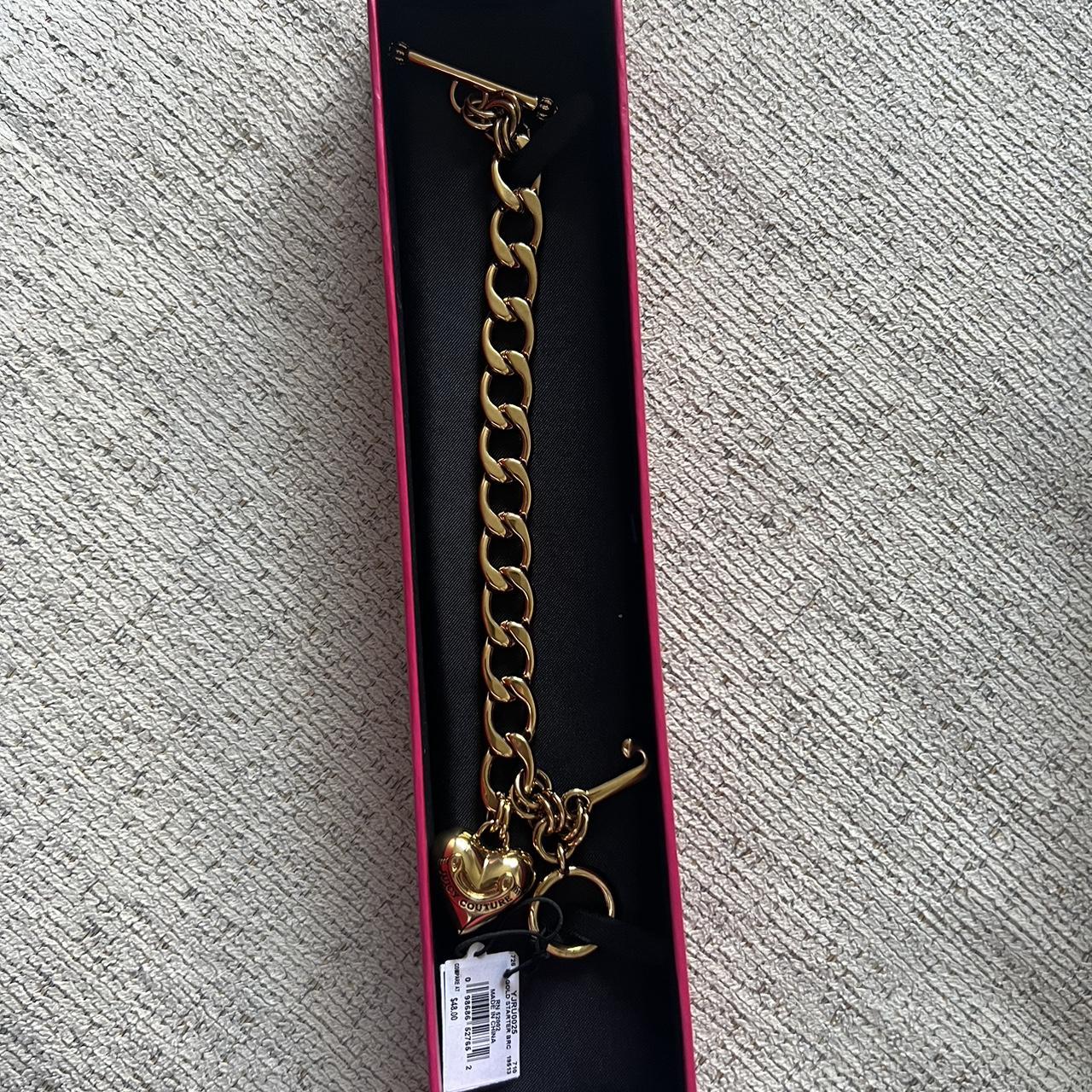Juicy Couture gold bracelet O/S new with... - Depop
