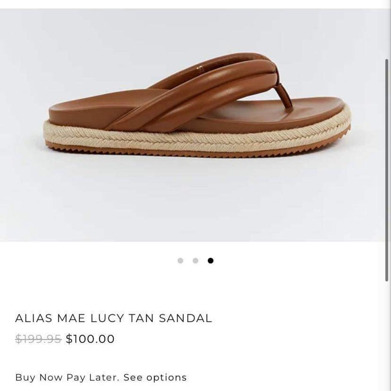 Alias Mae “Lucy” tan sandal. Size 38 (7.5) brand new... - Depop
