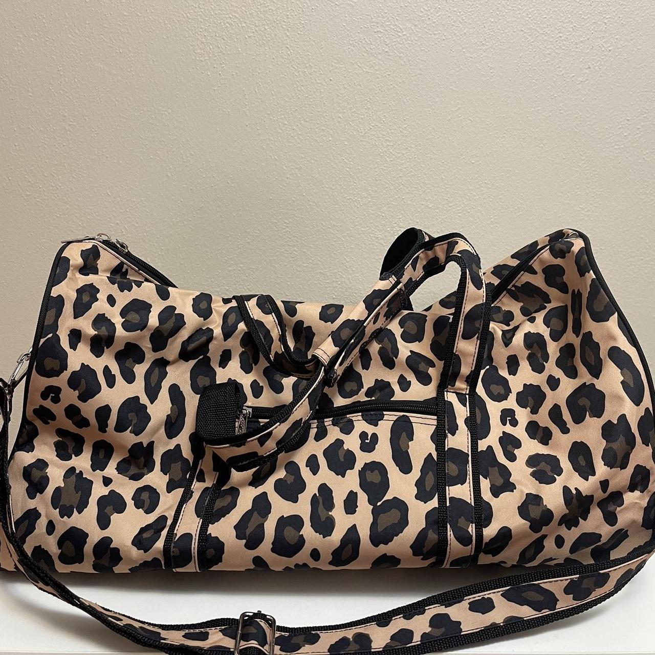 Cheetah leopard duffle bag. Used once or twice.... - Depop