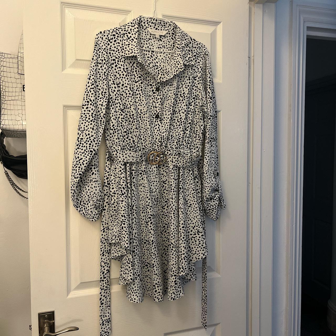 Apricot playsuit, high slit Depop