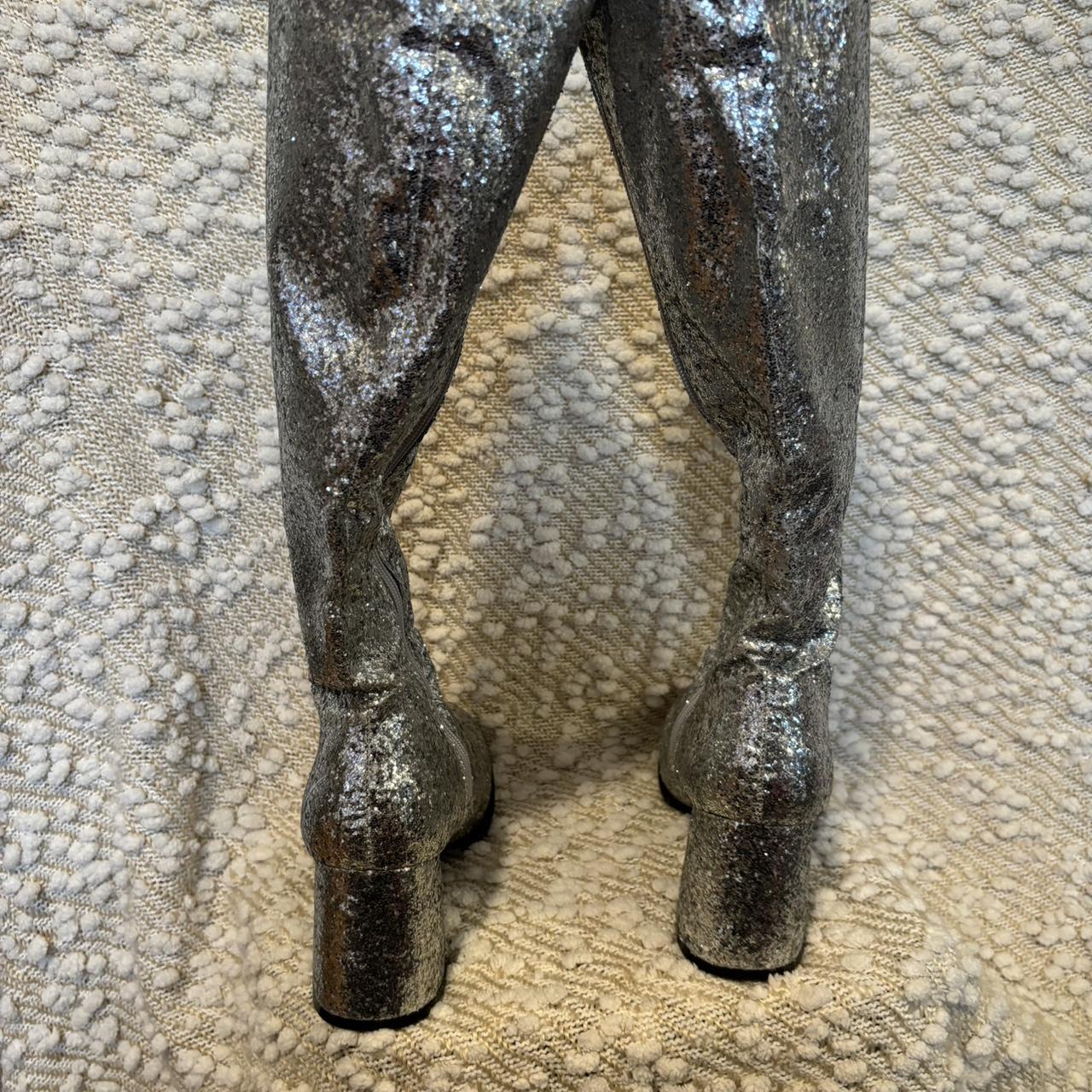 Dolls Kill Glitter GoGo Boots US 7 Worn twice No box Depop