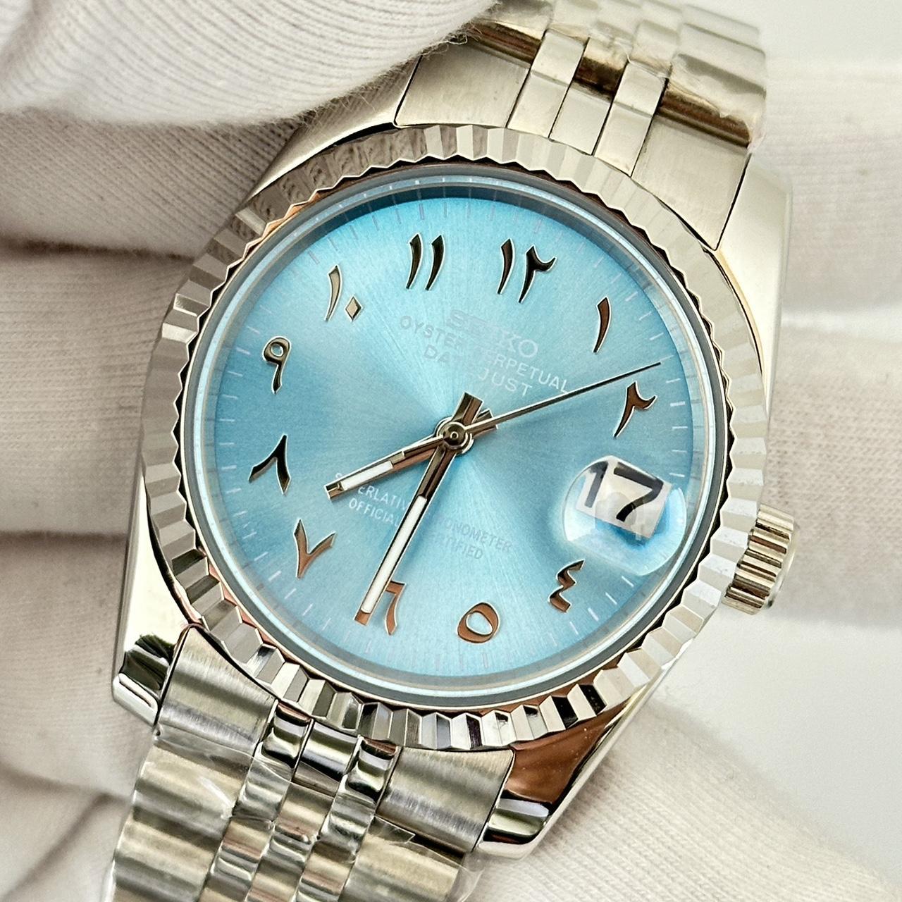 Sky Blue Arabic Dial Premium watch Mod 36mm dial