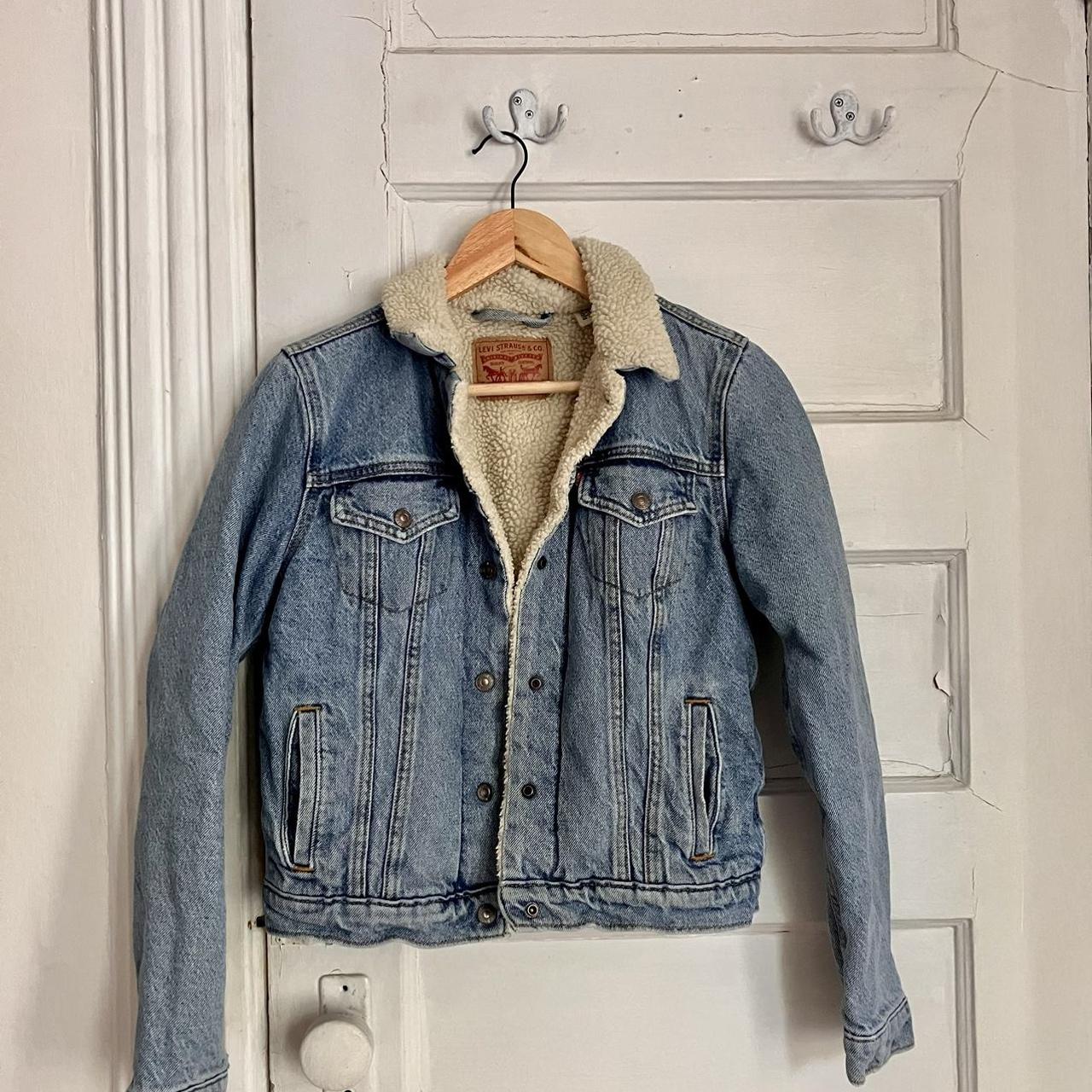 Levi Strauss Sherpa lined denim jacket - Depop