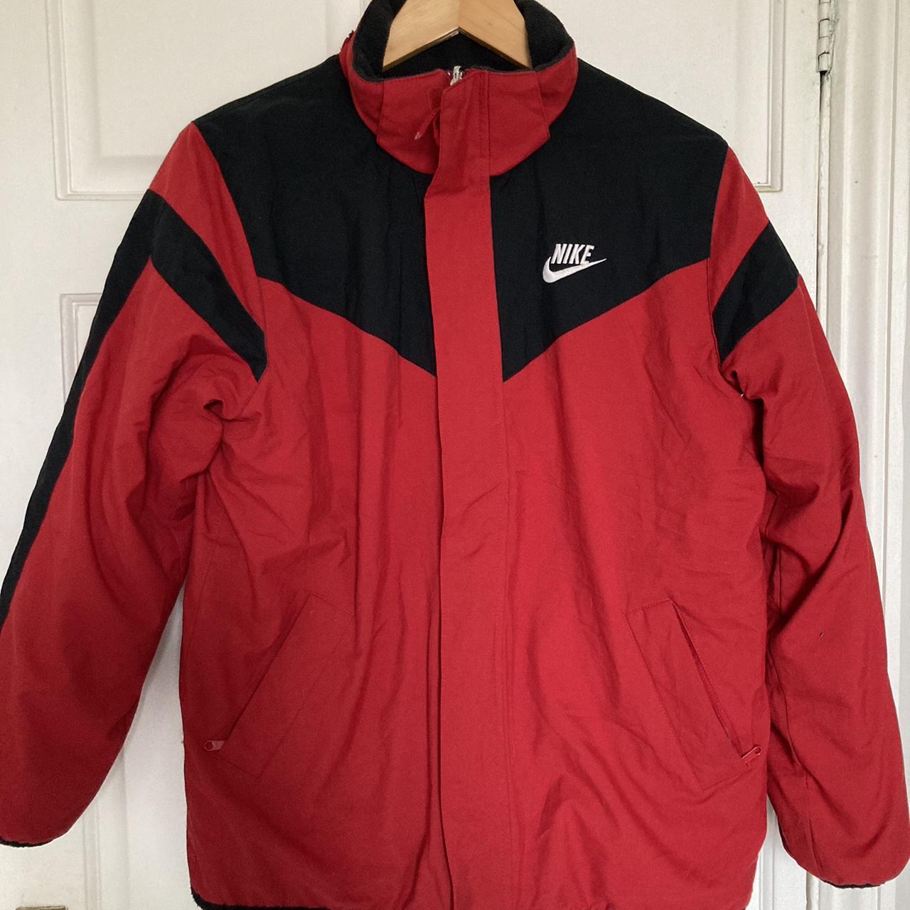 Nike red deals and black jacket