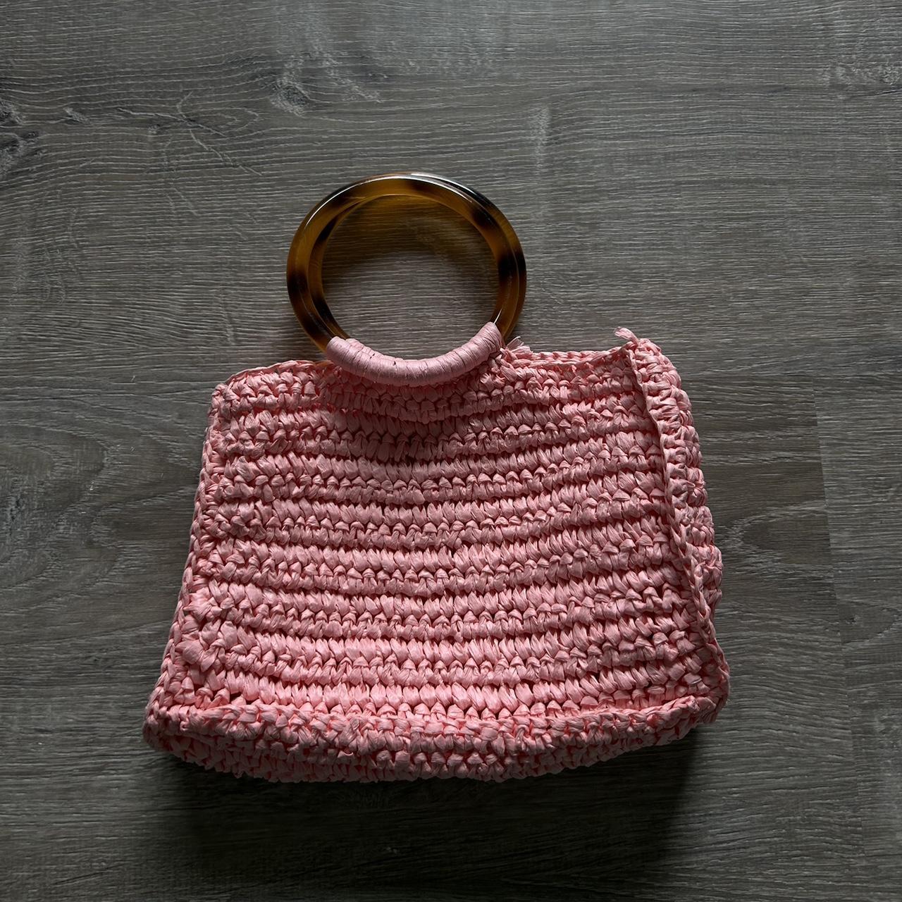 PINK CROCHET HANDBAG *Only Used Once* SOLD OUT... - Depop