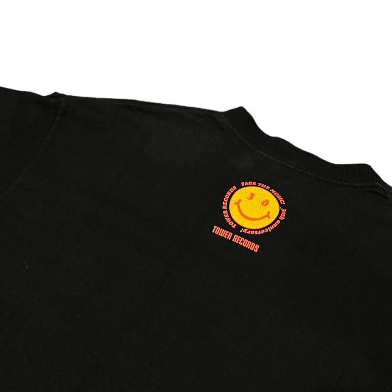 Vintage Stussy x Tower Records Black T-Shirt - Size... - Depop