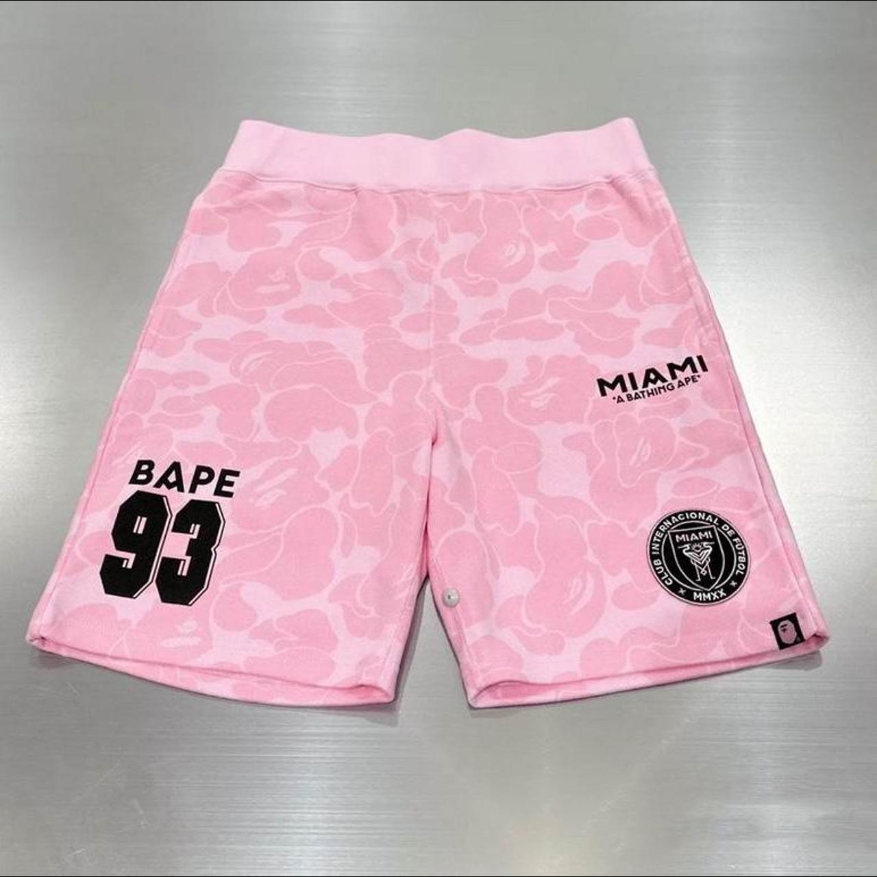 BAPE® x INTER MIAMI CF CAMO SWEAT SHORTS - Depop