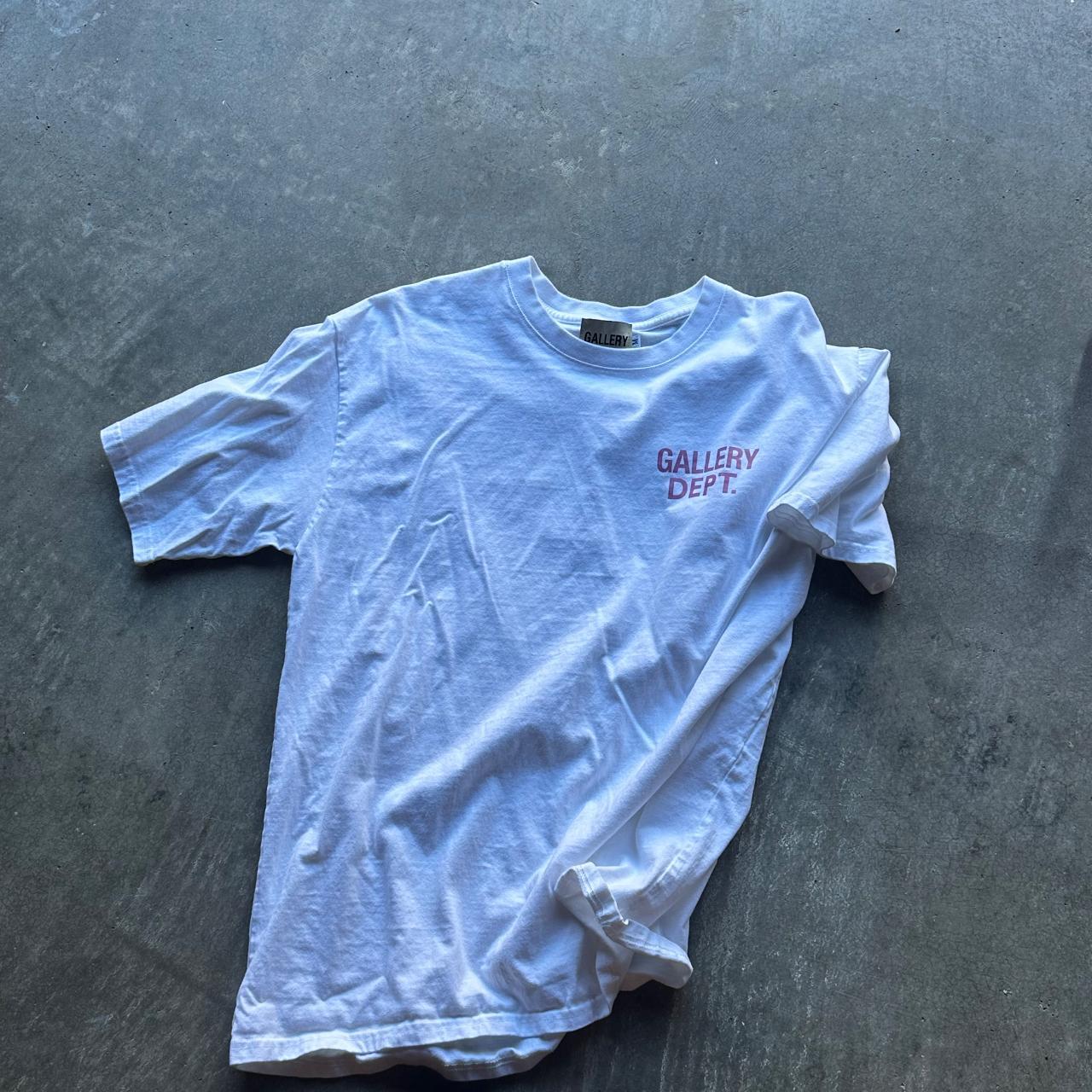 The Gallery Dept T- Shirt White and Pink Hollywood... - Depop