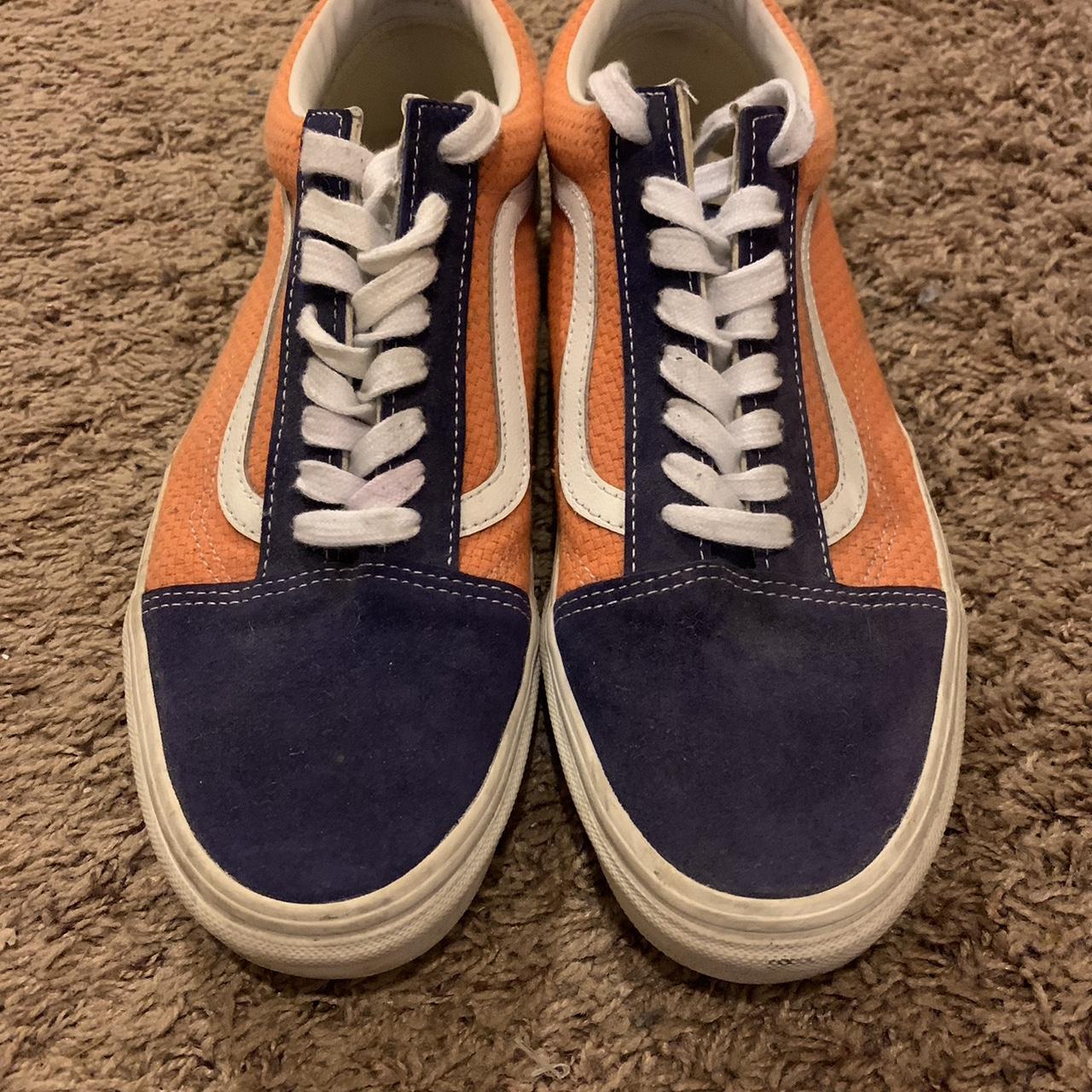 Orange blue vans hotsell