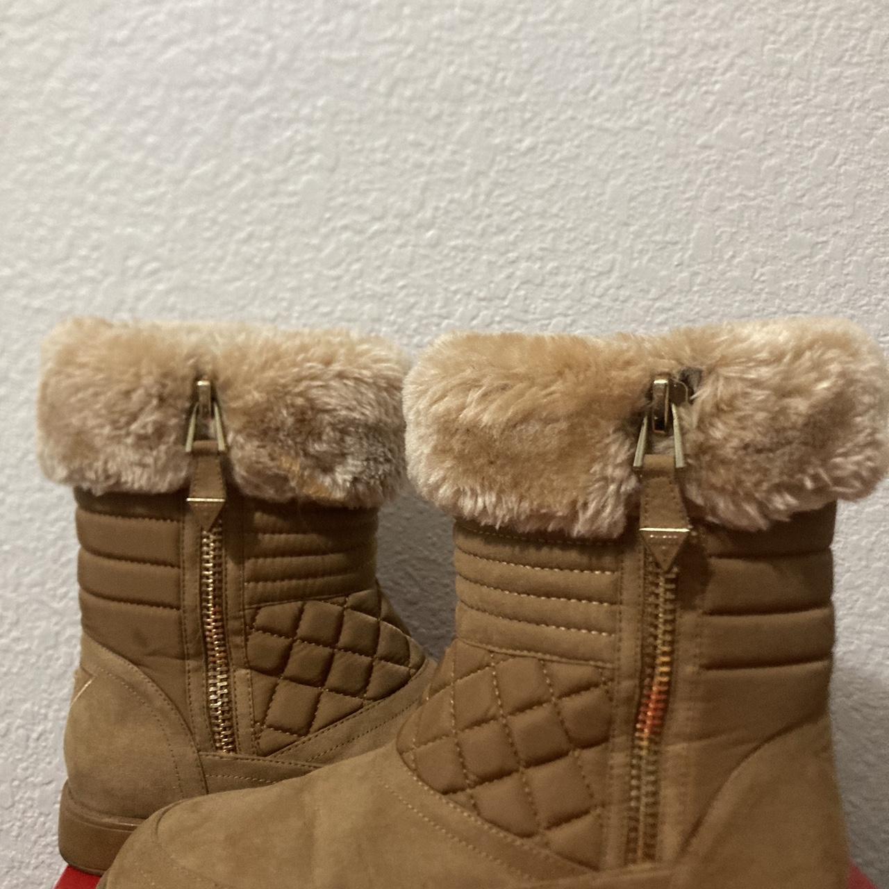 Guess Alona Brown Suede Faux Fur Boots Size Depop