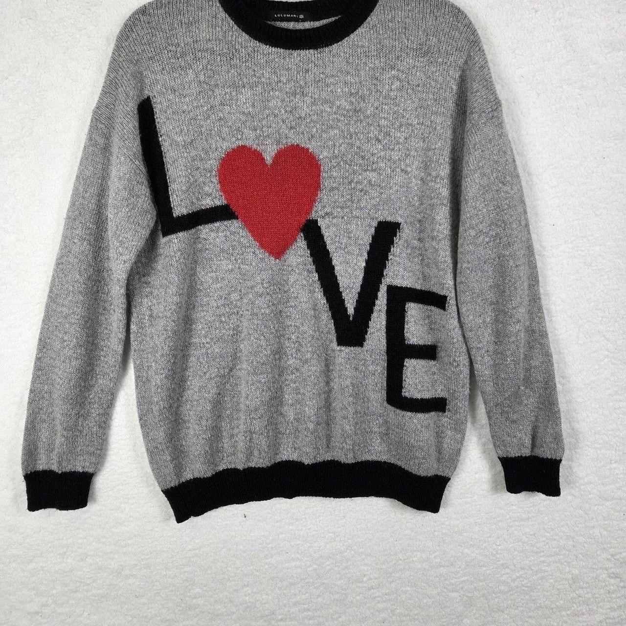 Source Unknown Women's Sweater - Grey/Red - L – W… - image 1