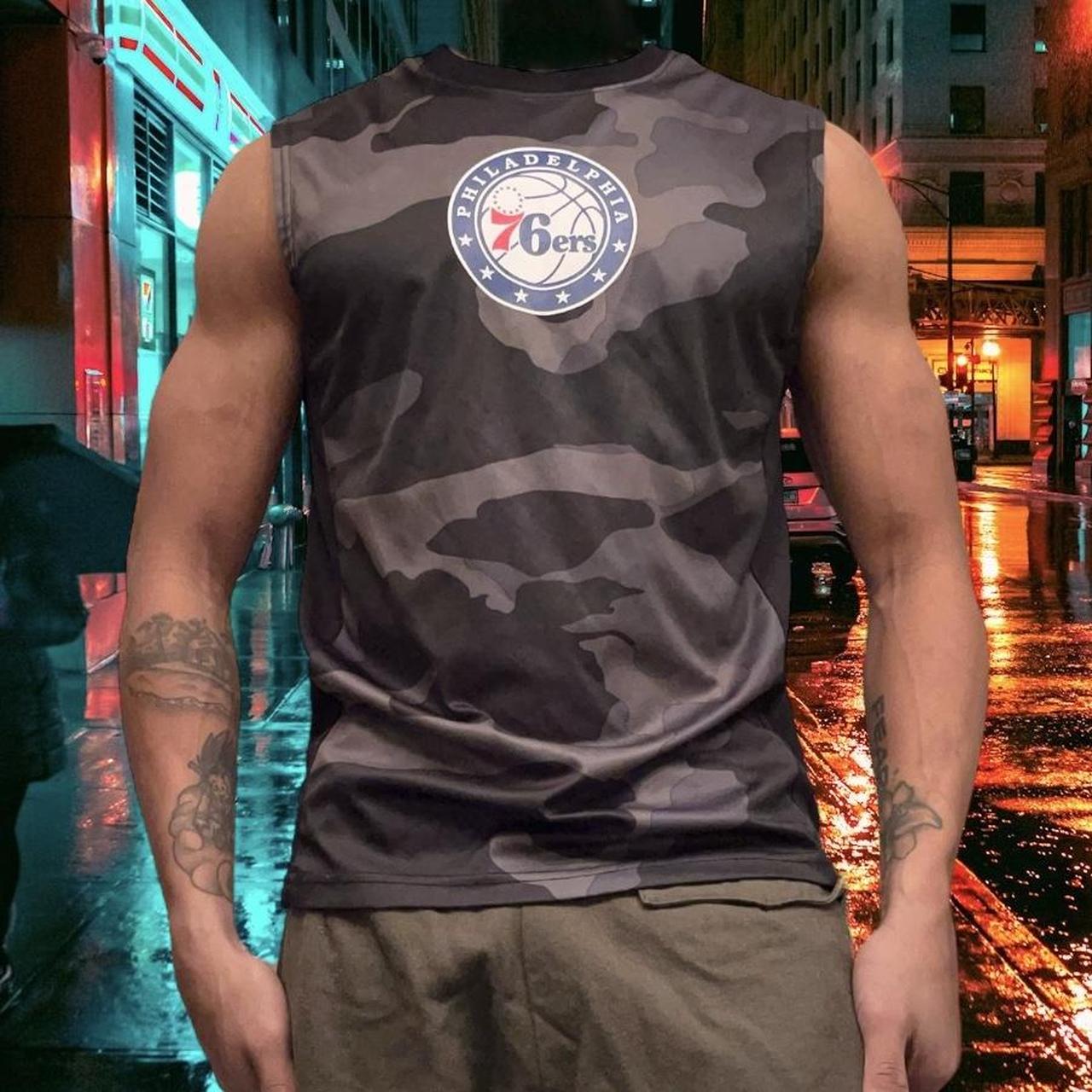 Sixers sleeveless hoodie cheap
