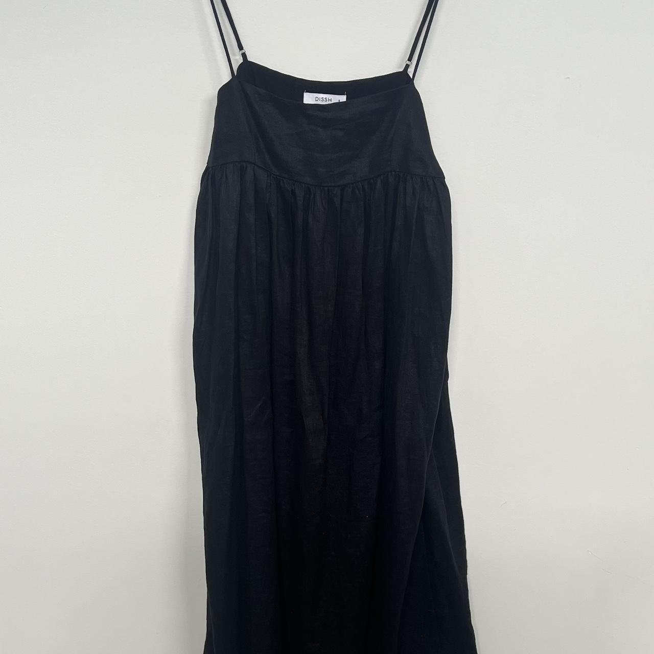 DISSH Beautiful black Linen Maxi Dress Size... - Depop