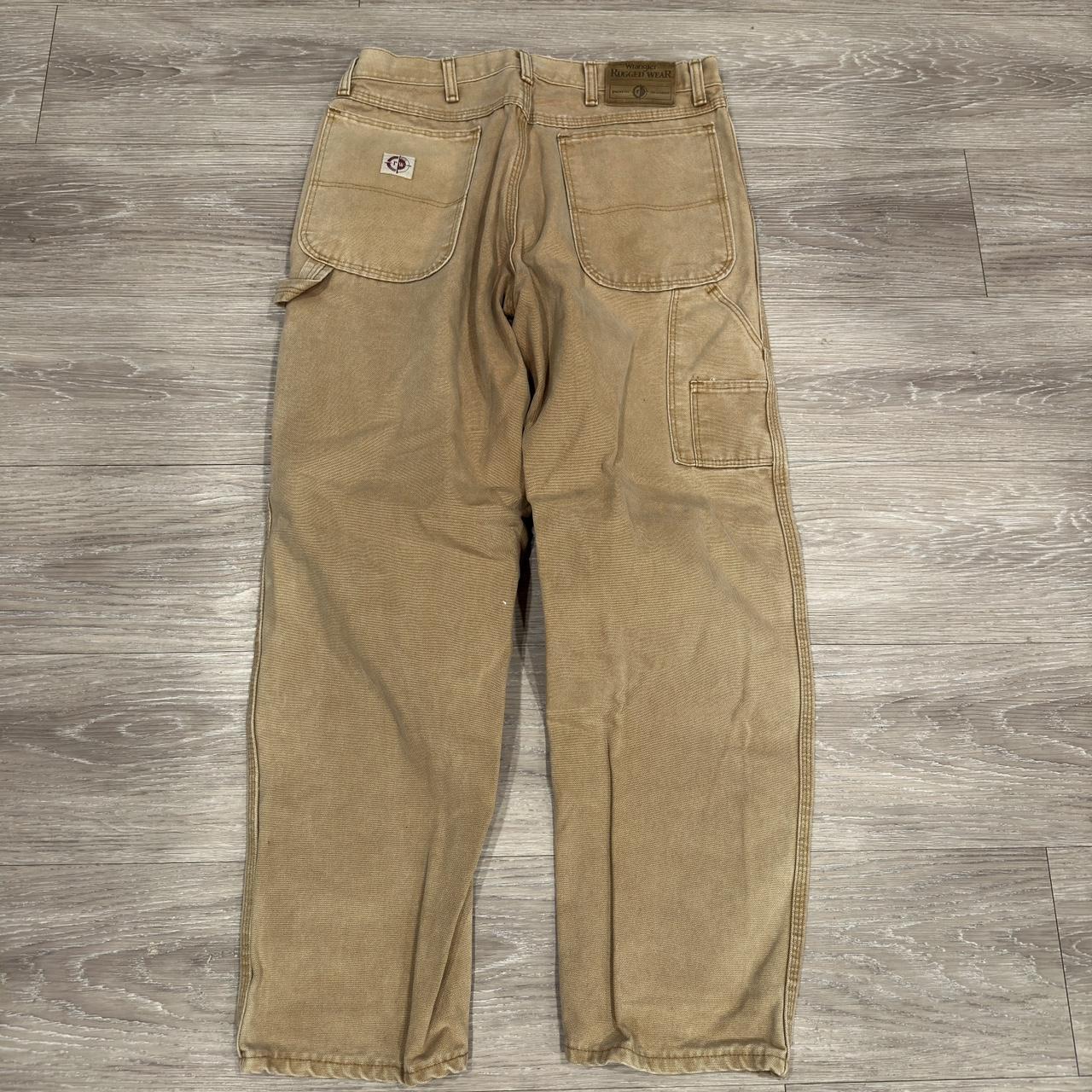 Vintage Faded Wrangler Carpenter Pants 33x30 Great... - Depop