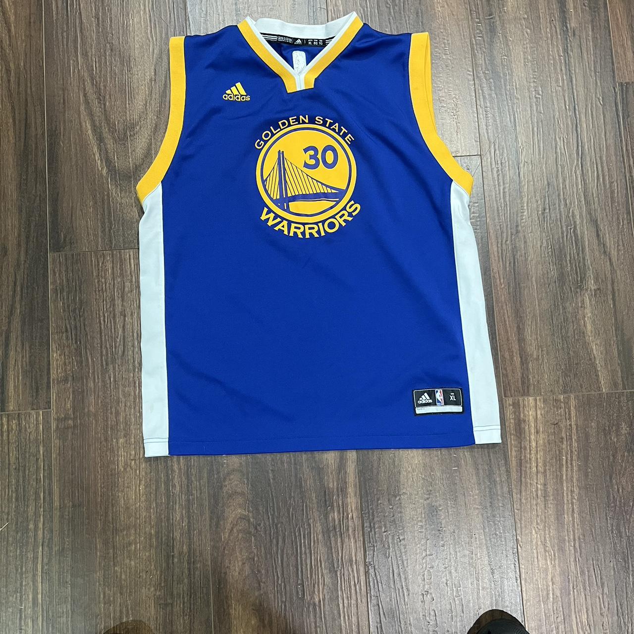 Youth Large Blue Addidas Steph Curry offers Jersey