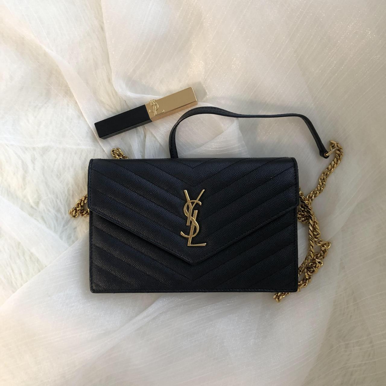 Yves Saint Laurent Matelassé Embossed Leather... - Depop