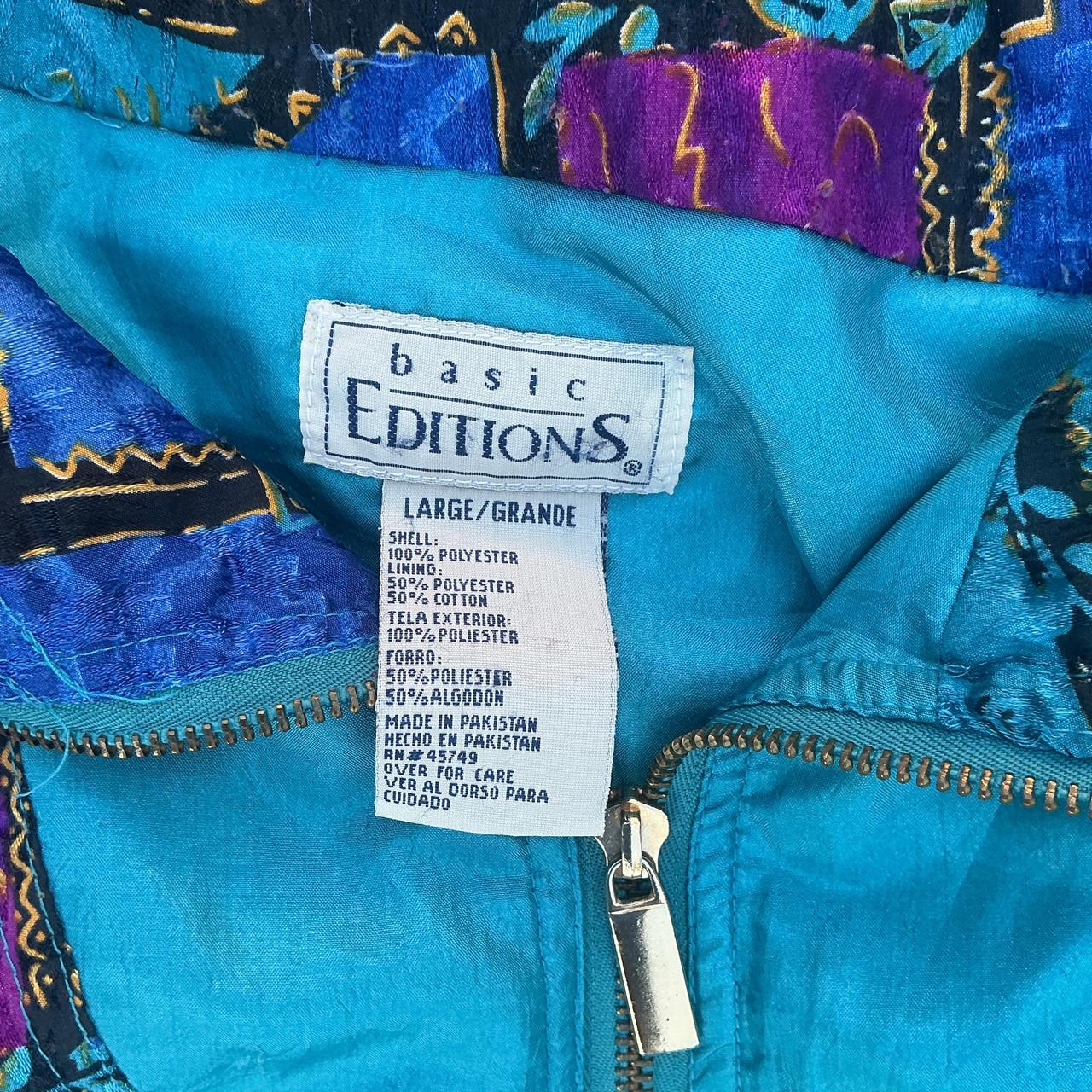 Basic Editions Women's Jacket - Multi/Blue - L – … - image 2