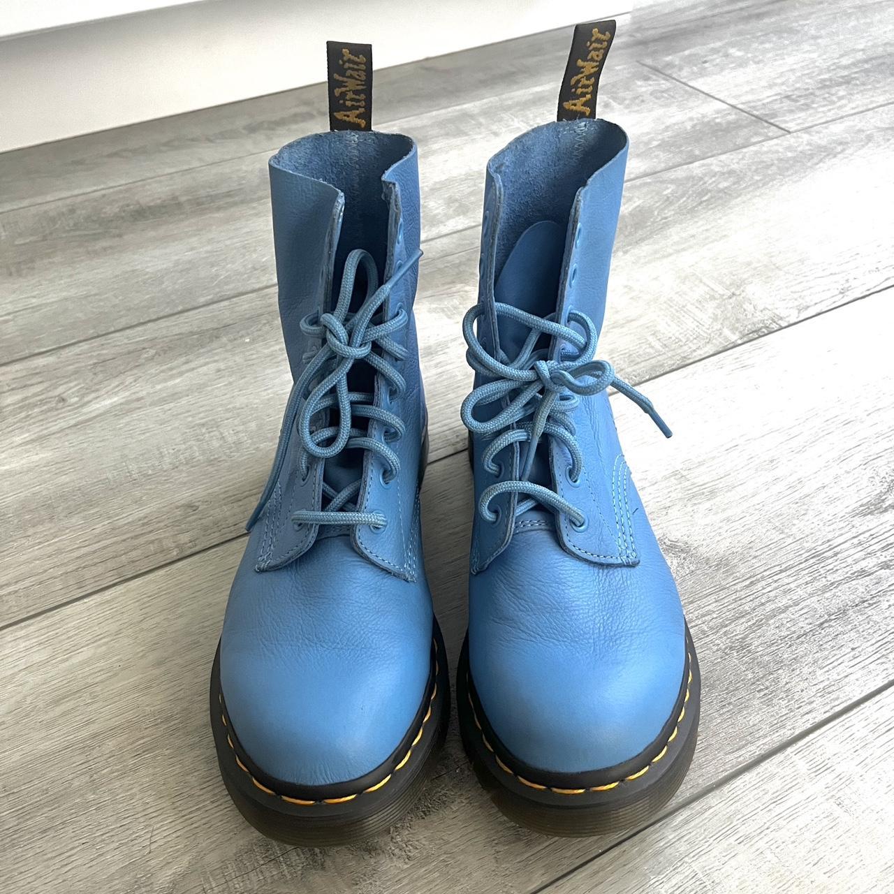 Light blue dr martens best sale