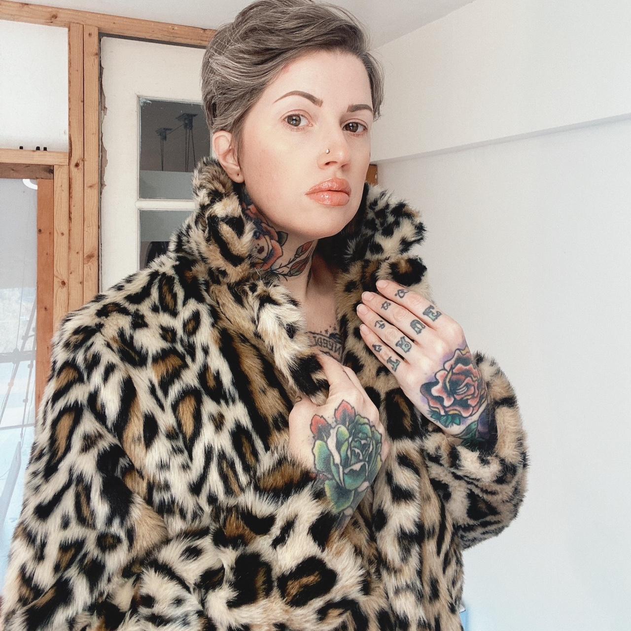 Nasty gal clearance leopard coat