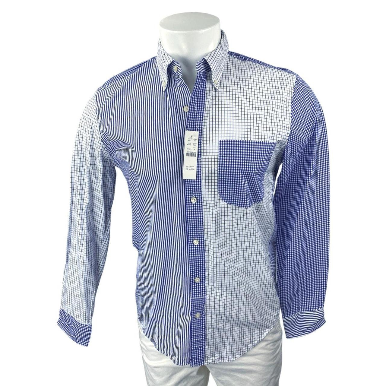 Crew Men's Shirt Blue/White S – NEW Blue Slim