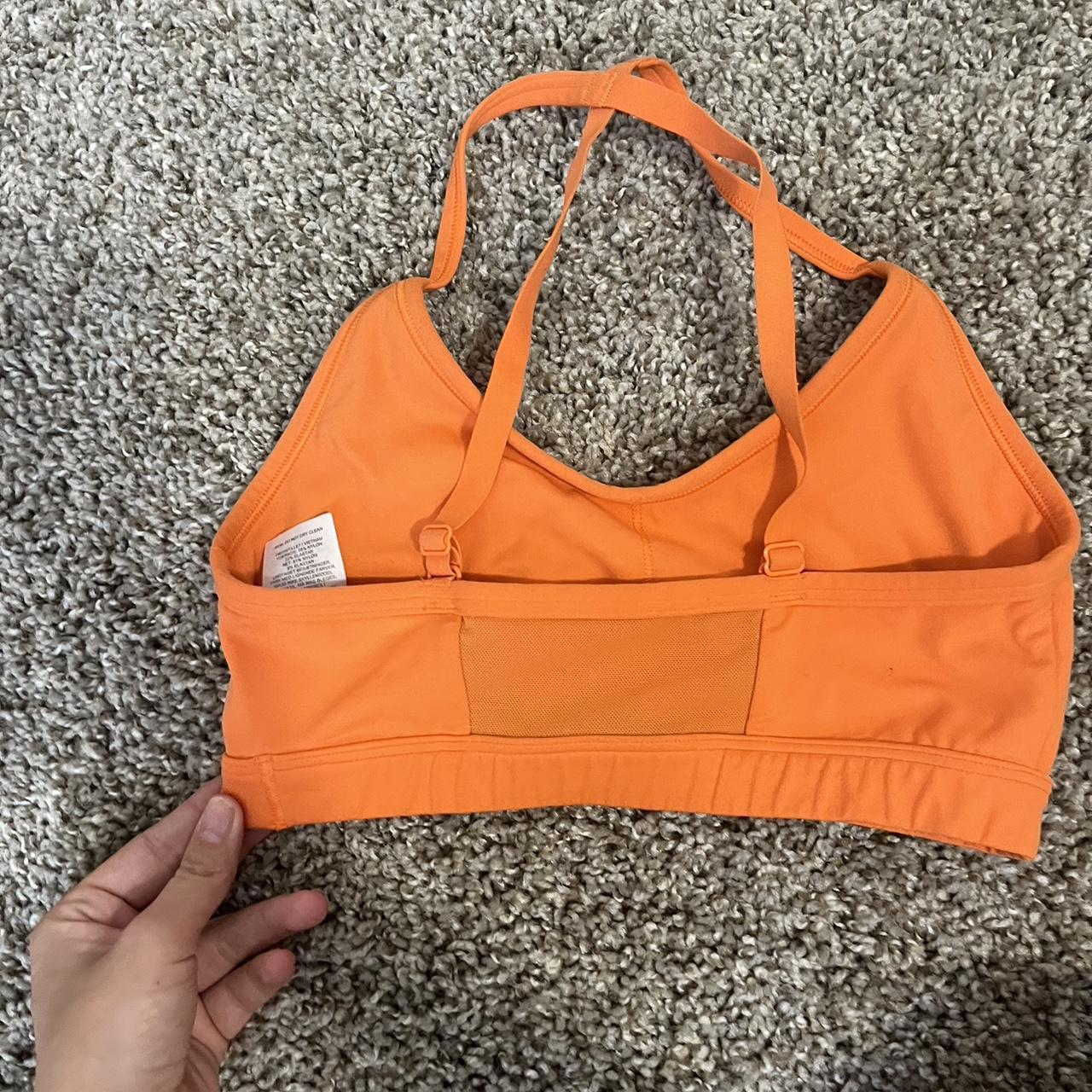 cute orange gymshark scrunch bra! worn a few times,... - Depop