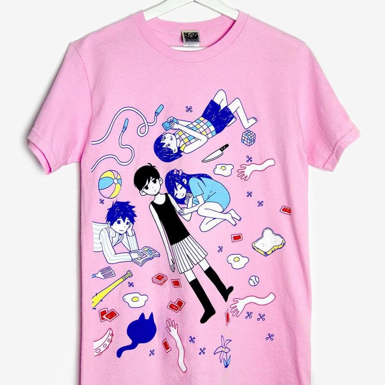 Medium Pink Omori Neighbors Room T-Shirt... - Depop