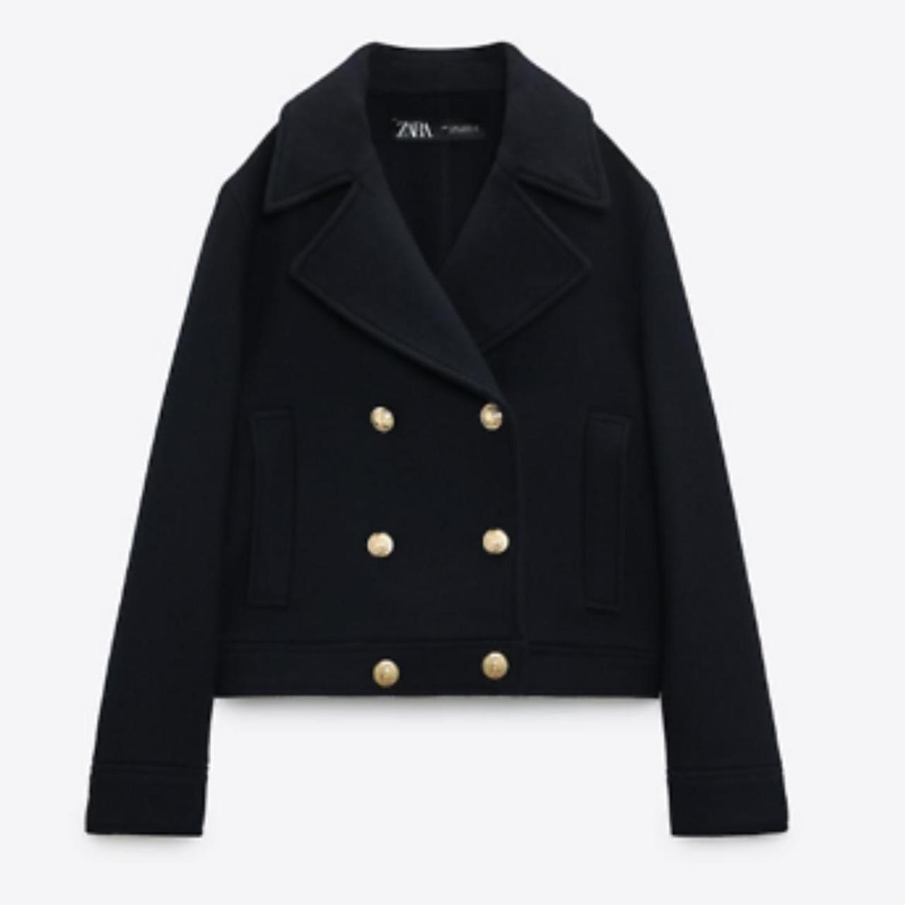 Zara cropped wool blend coat with tag. Brand new.... Depop