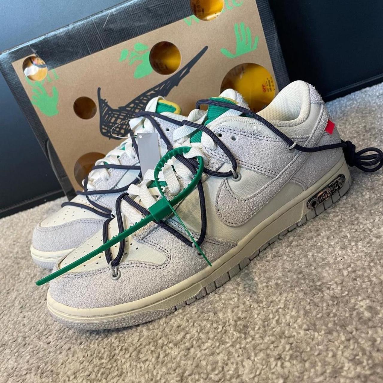 neon green nike off white