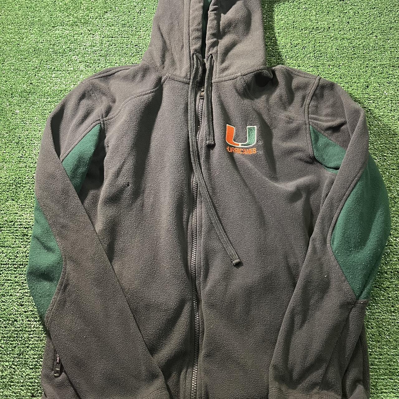 Miami Hurricanes Zip Up Hoodie Size: Men’s Medium - Depop