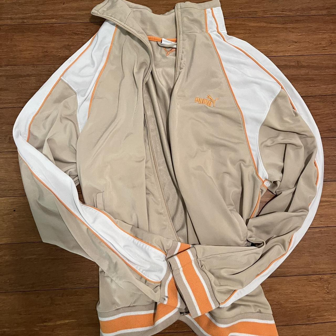 Puma orange track jacket deals