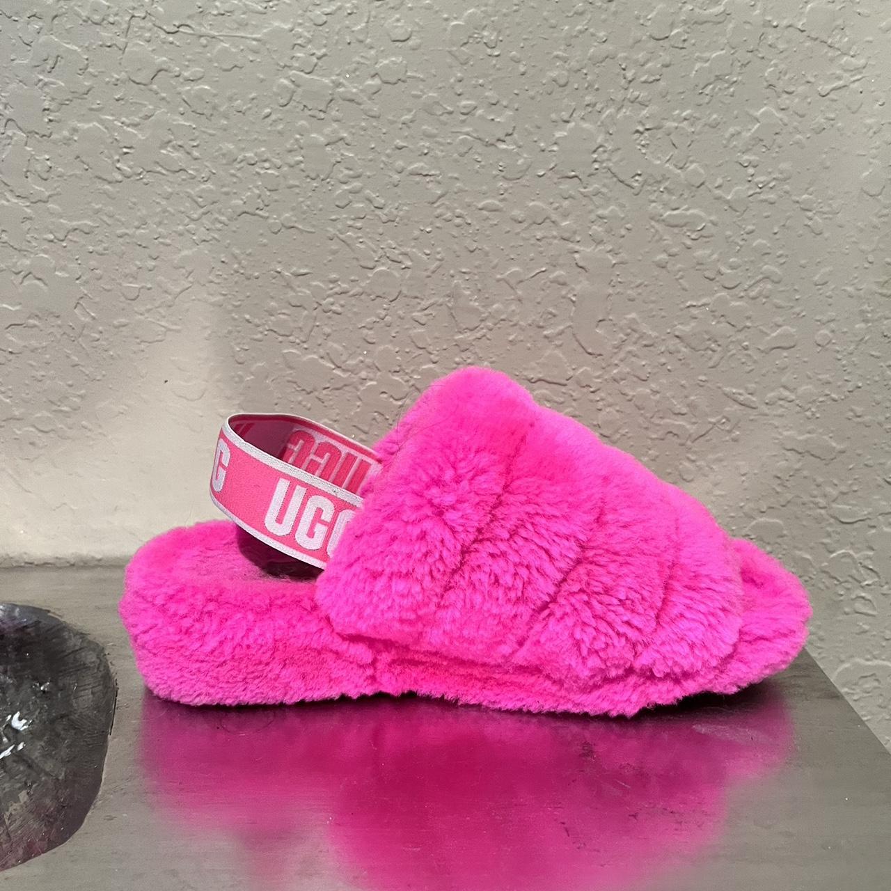 Dark pink ugg sales slides