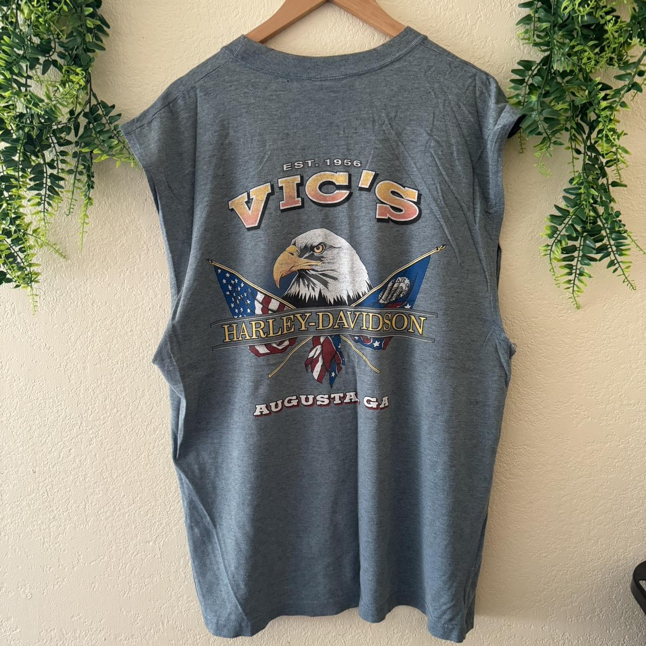 Harley Davidson “Vic's, Augusta, Georgia” Muscle | Depop