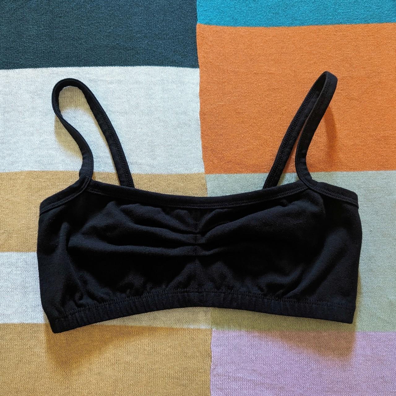 ARQ Zelda bandeau bra with a pinch front detail in Depop