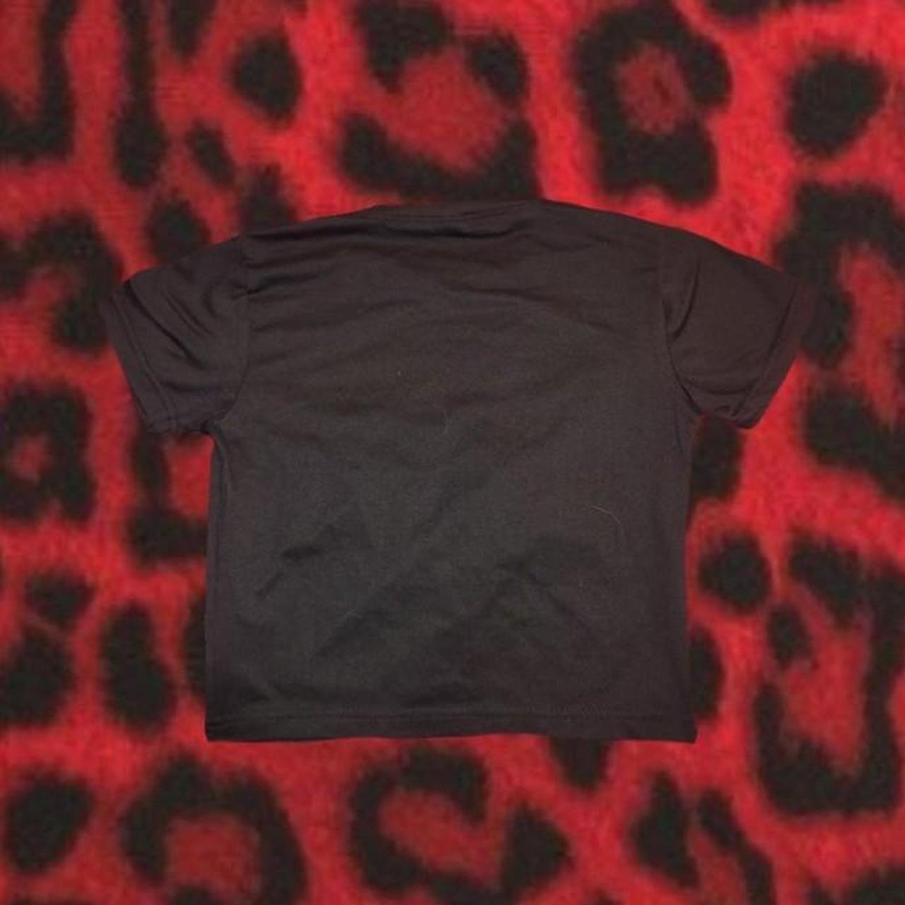 Black crop baby tee size women's MEDIUM never worn... - Depop