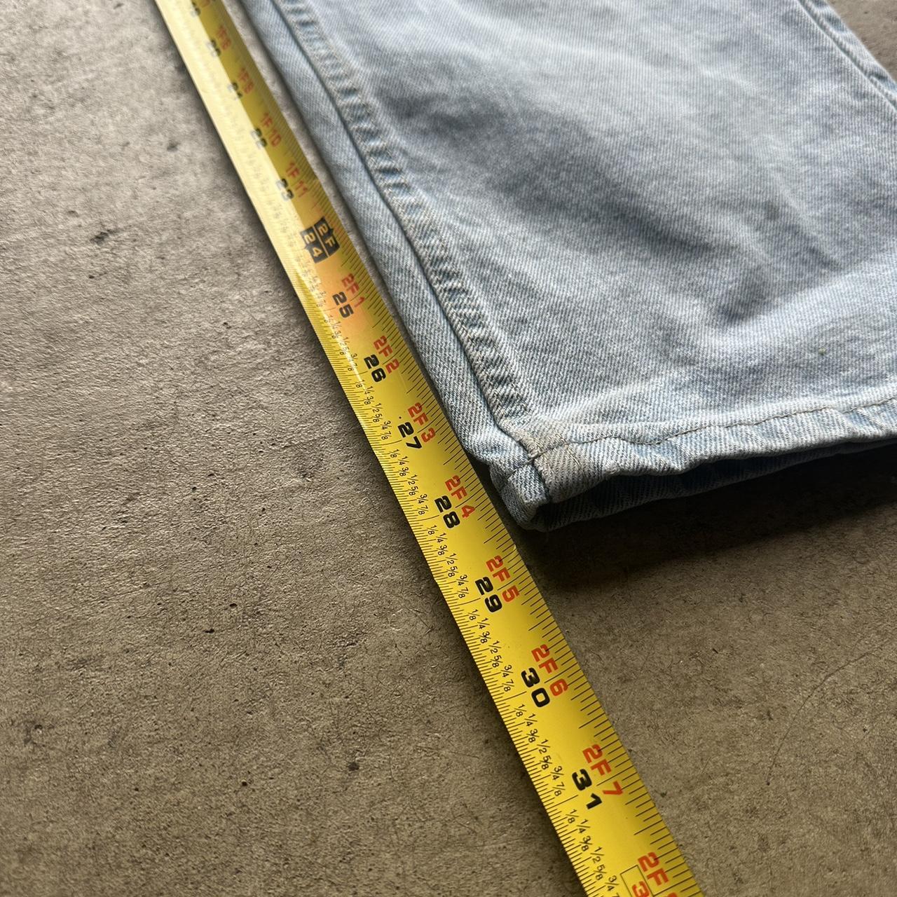 Baggy lightwash wranglers 32x32 Measurements... - Depop