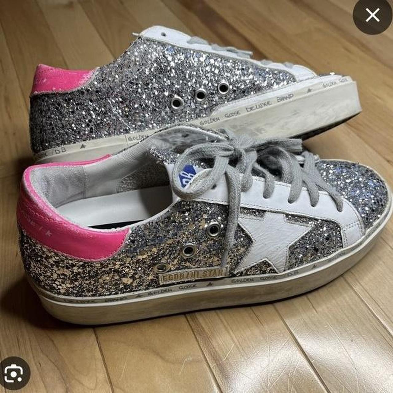 Silver glitter golden goose online