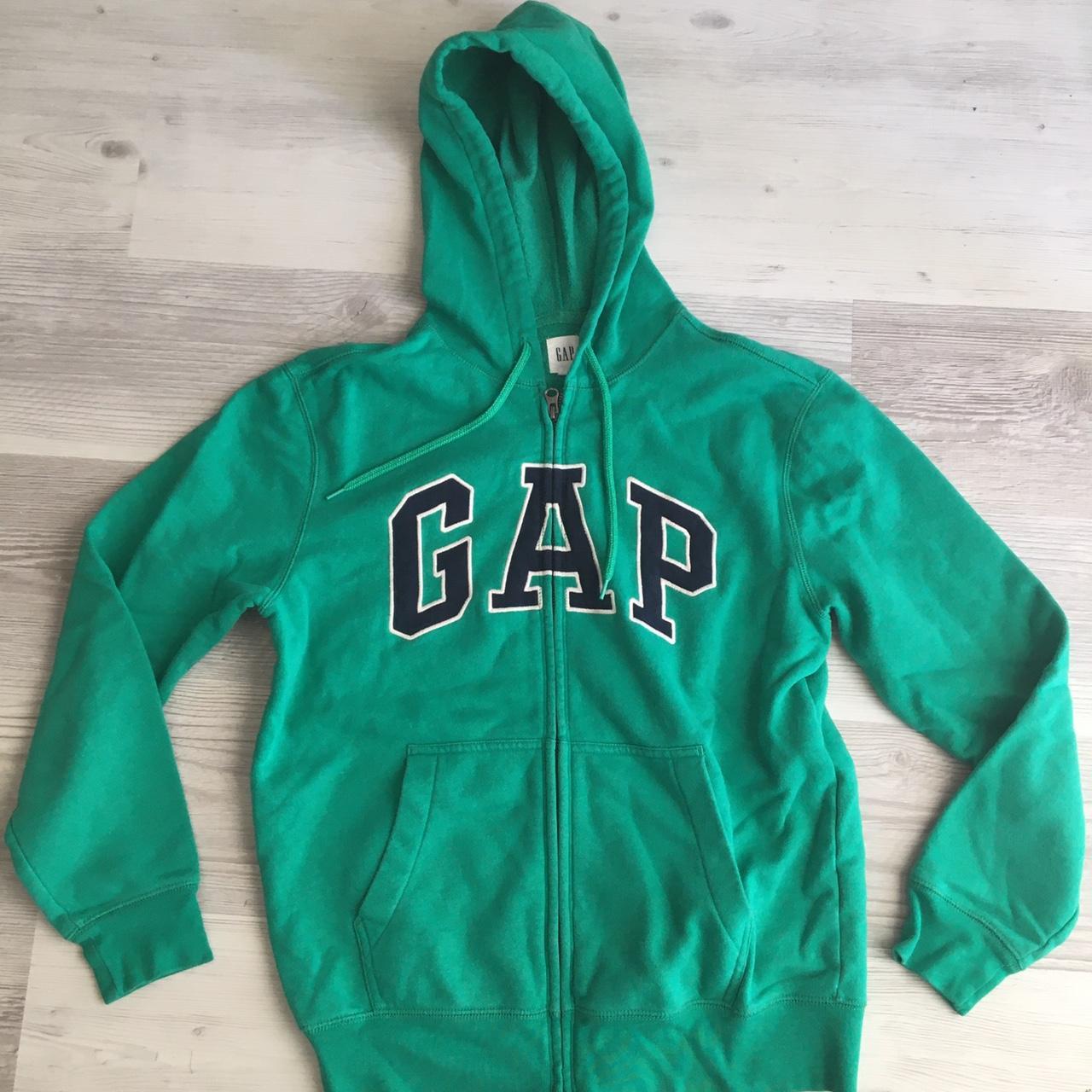 Green Gap zip hoodie - Depop