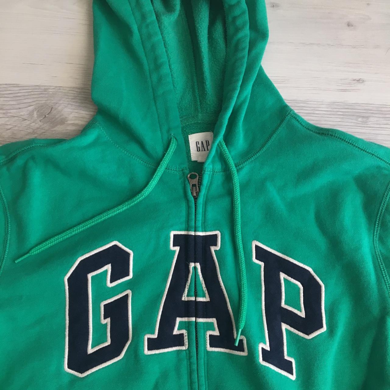 Green Gap zip hoodie - Depop