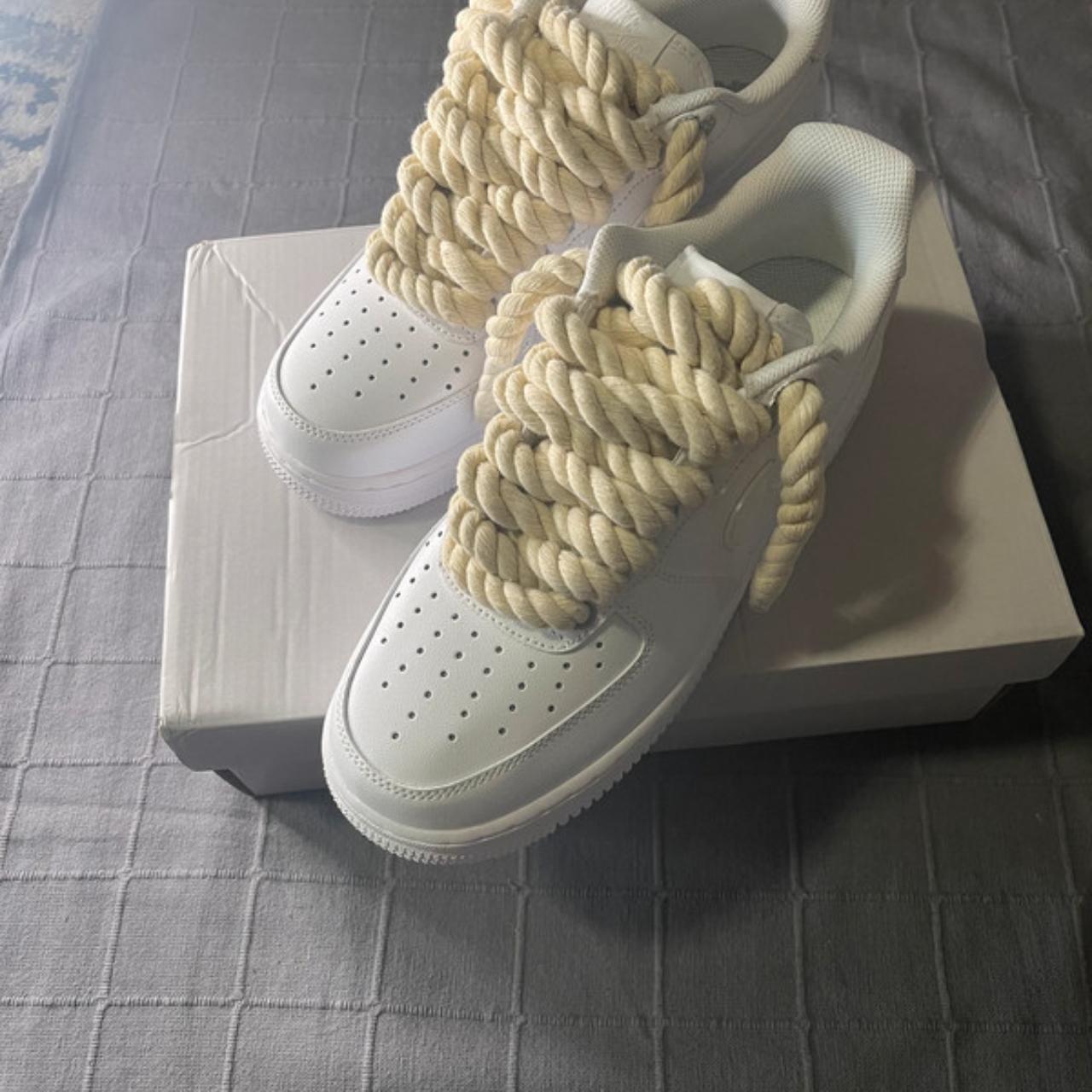 Nike Air Force 1 Rope Laces White - Size 7 Brand New... - Depop