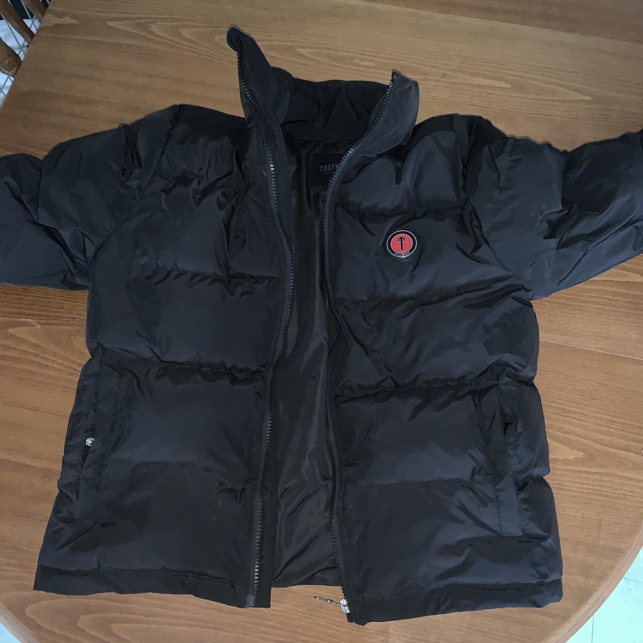 TRAPSTAR IRONGATE PUFFER COAT - BLACK/INFRARED - Depop