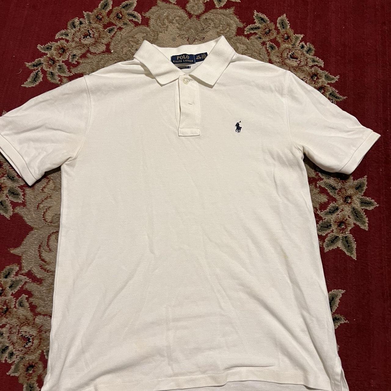 White Ralph Lauren polo shirt never worn Size is 14-16 - Depop