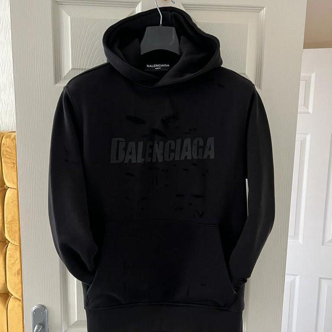 Destroyed HoodieBlack Anthracite Unifit Oversize. Depop