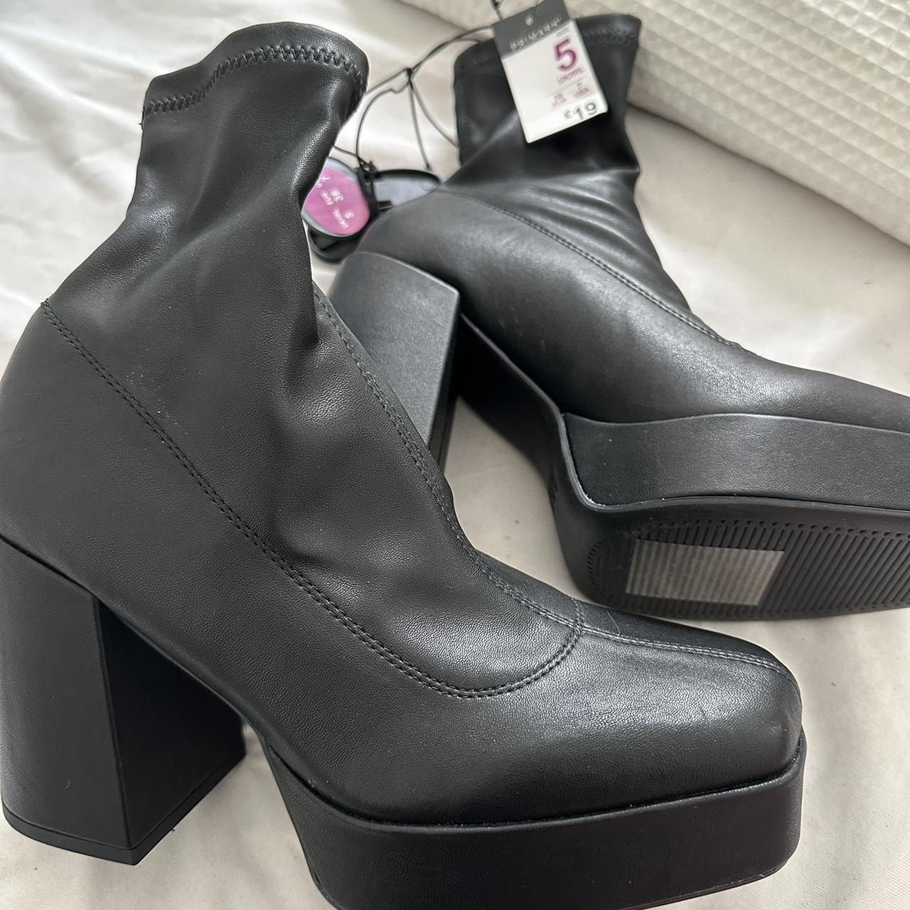 Primark black sock boots hotsell