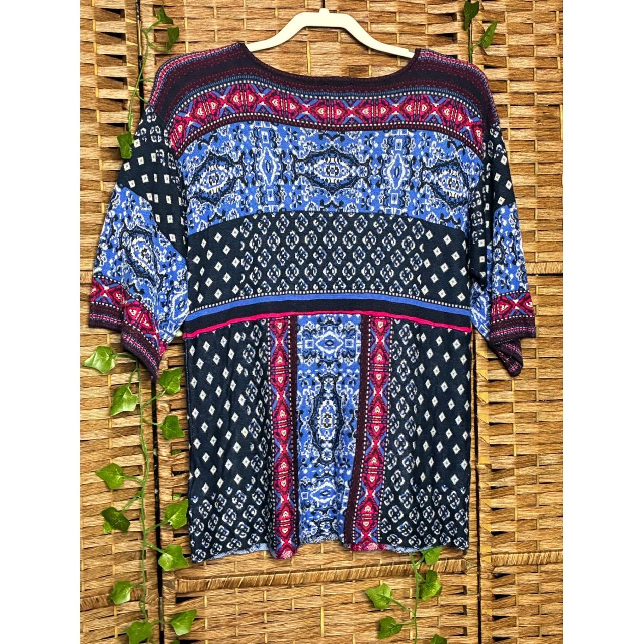 Ruby Rd. Women's Blouse - Blue/Pink – Ruby Rd. Pe… - image 3