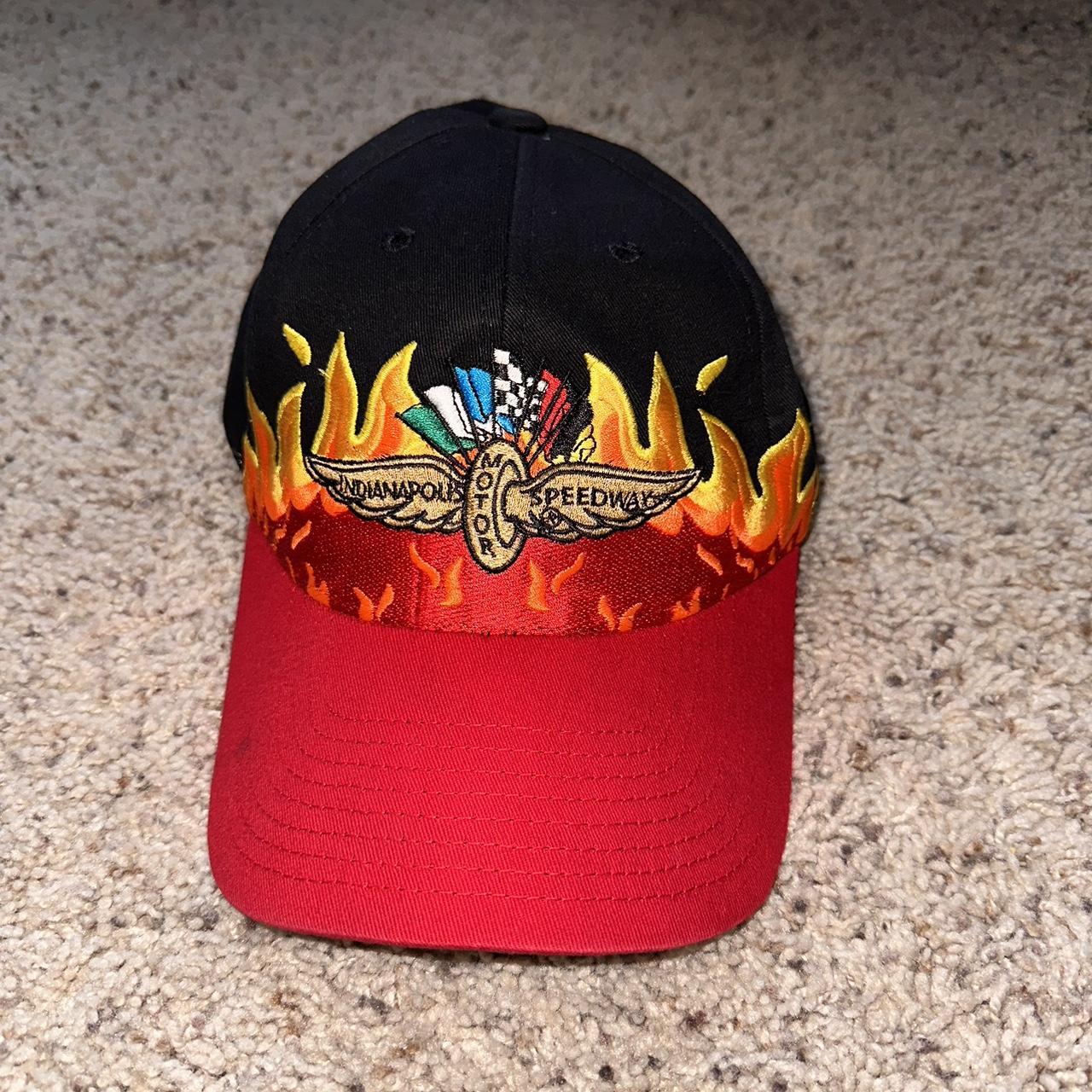 Y2K Indianapolis 500 flame hat. Super cool hat and... - Depop