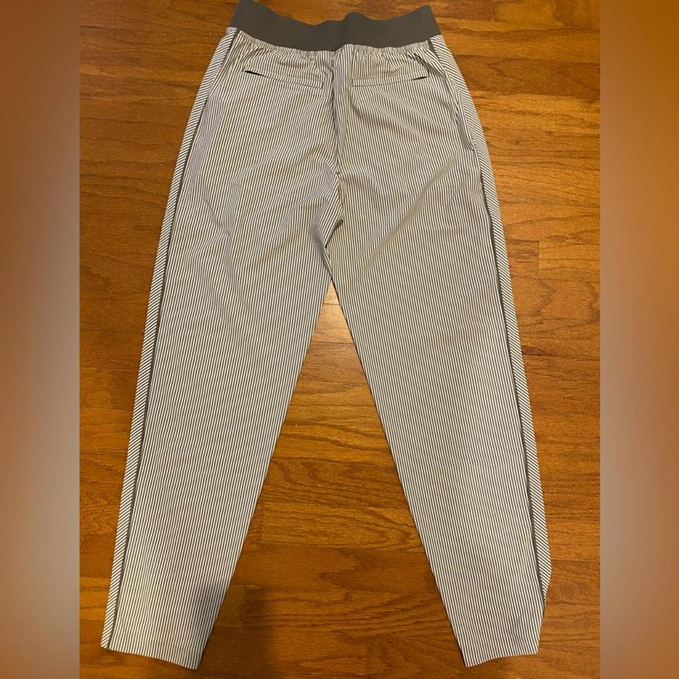 ATHLETA Brooklyn Textured Ankle Pant City Stripe - Depop