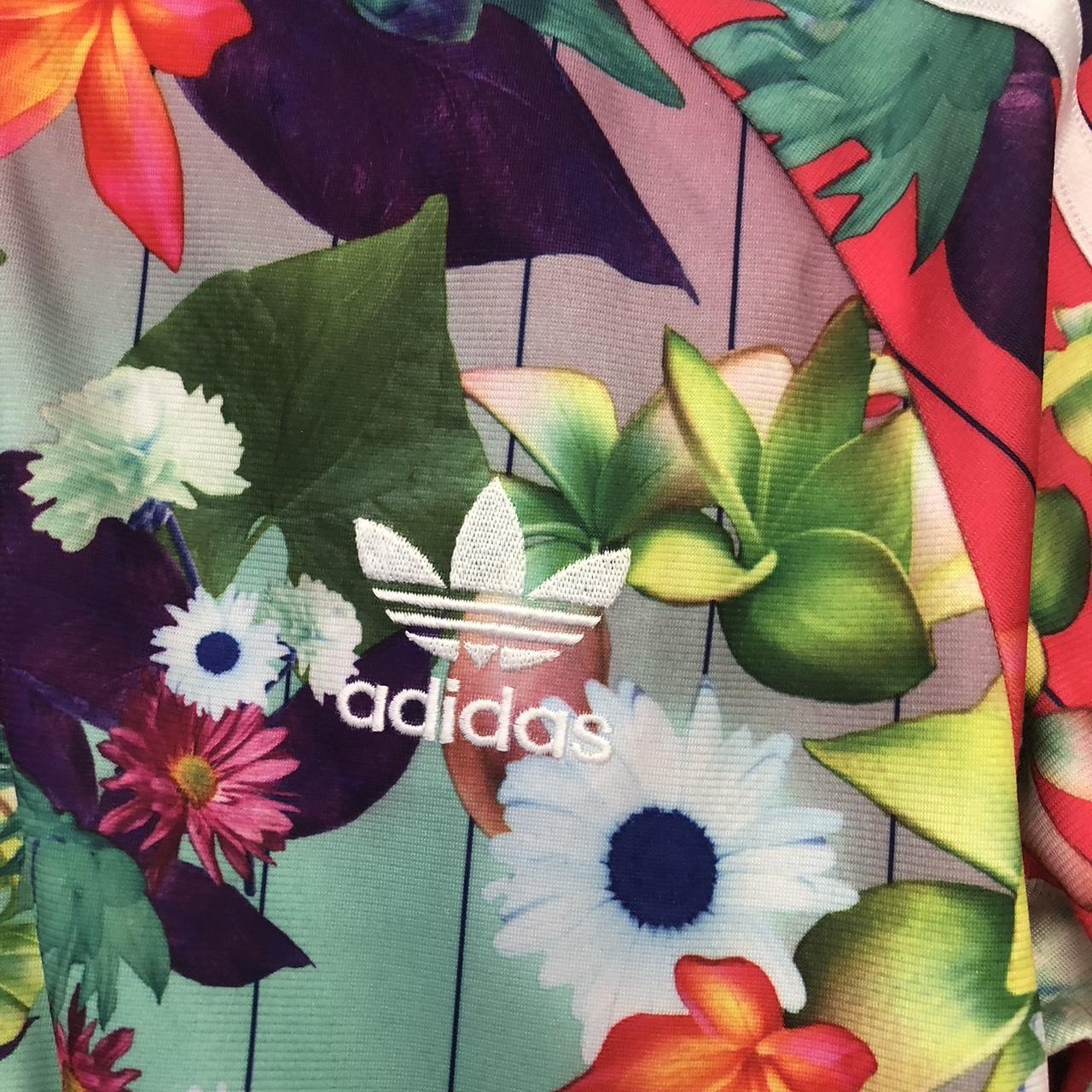 Adidas Bomber Jacket Kids Full Zip Y2K Floral