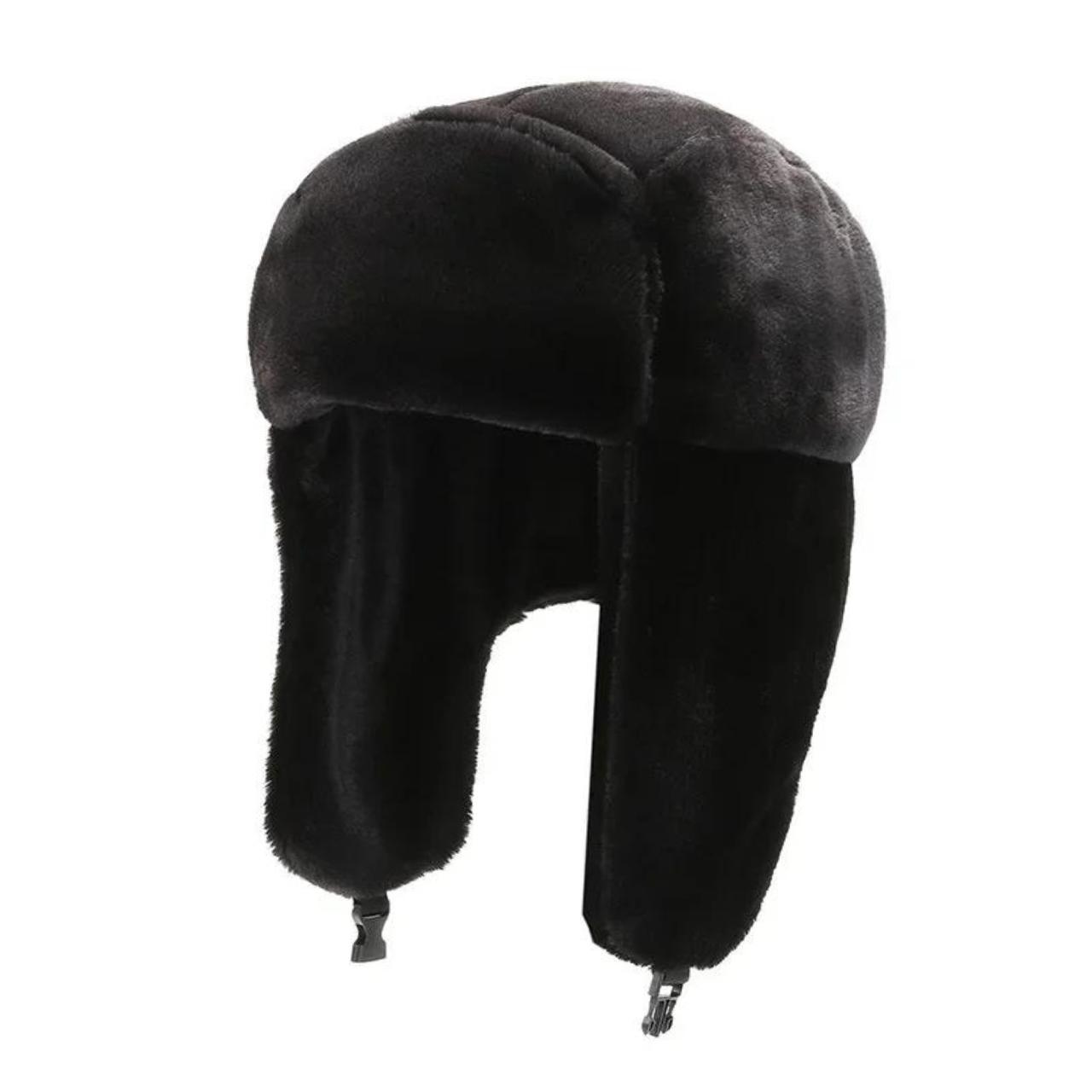 Thick Soft Plush Bomber Hat for Men Women Russian... - Depop