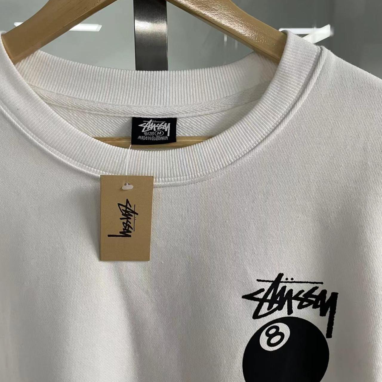 Stussy White sweaters Classical Black 8... - Depop