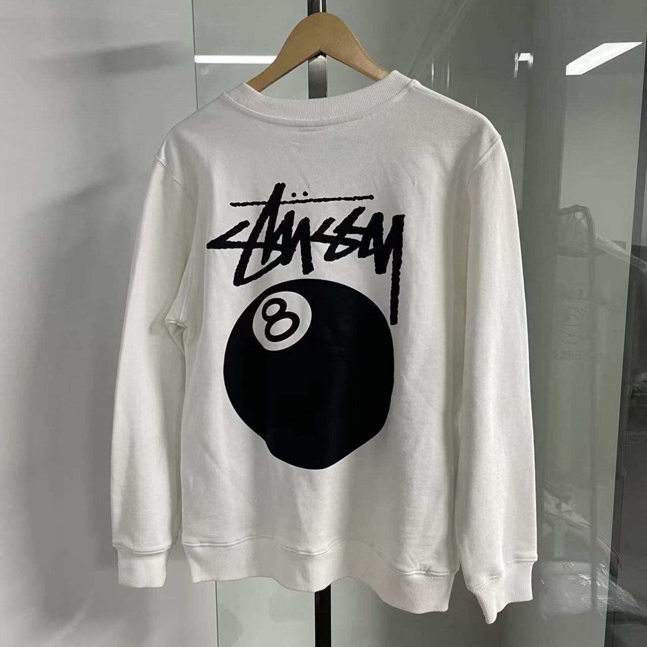 Stussy White sweaters Classical Black 8... - Depop